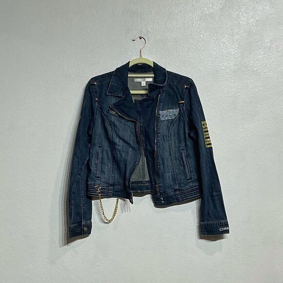 Upcycled Blue Denim Betty Boop Jean Jacket Sz M - Picture 2 of 13